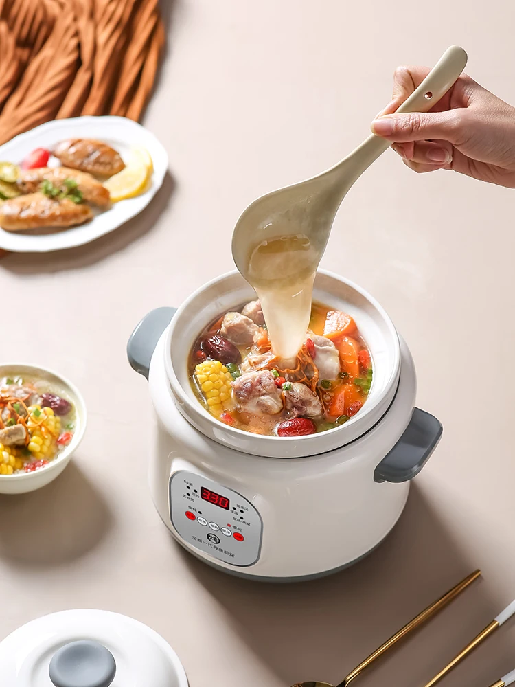Ceramic sous vide cooker stew pot 1.8L Automatic electric slow cooker pot Healthy crock pot cuisine intelligente home appliances 4