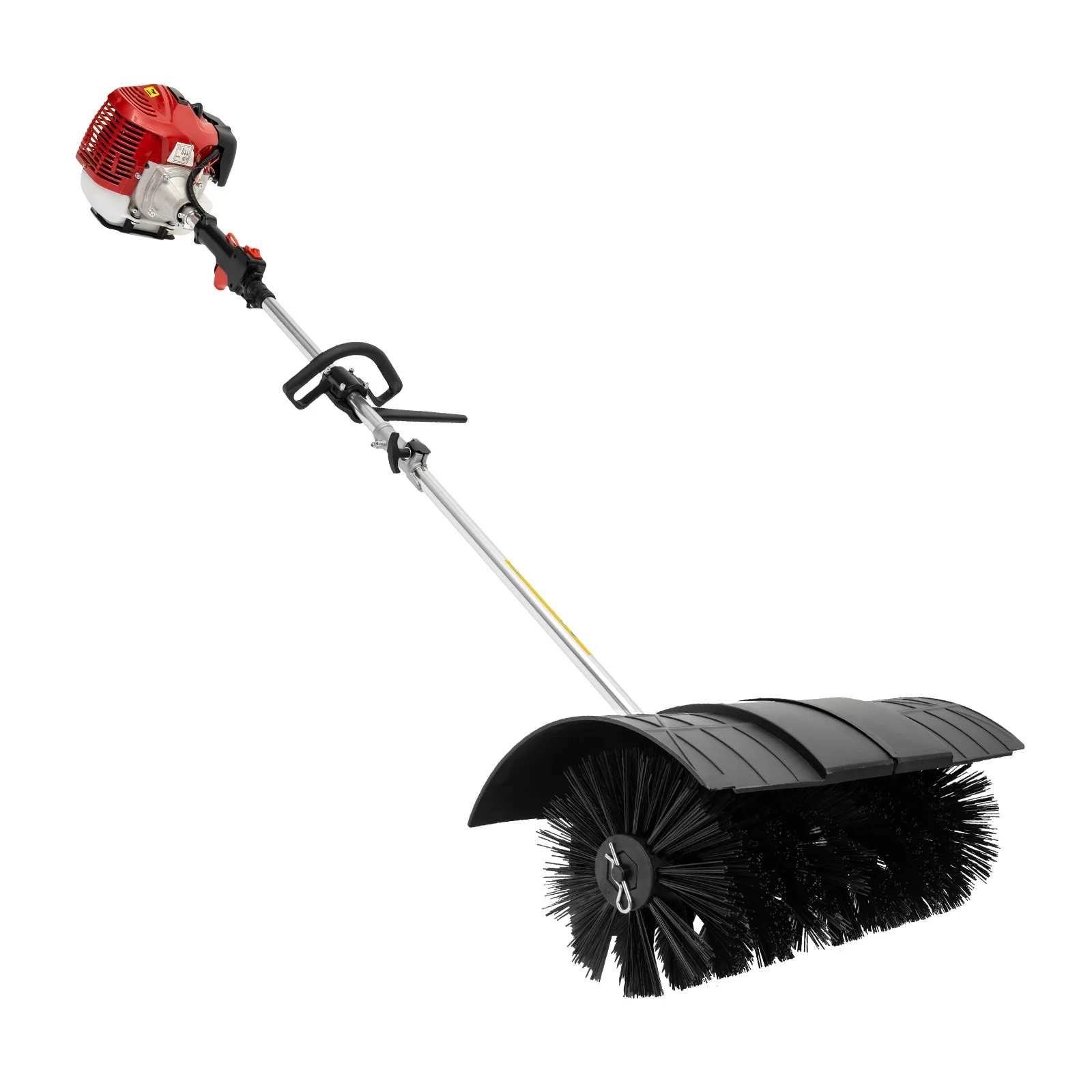 52cc 2.3HP Gas Powered Broom Sweeper Machine 2-Stroke Walk-Behind Yard Cleaner with 20.5" Nylon Brush for Golf Course Driveway