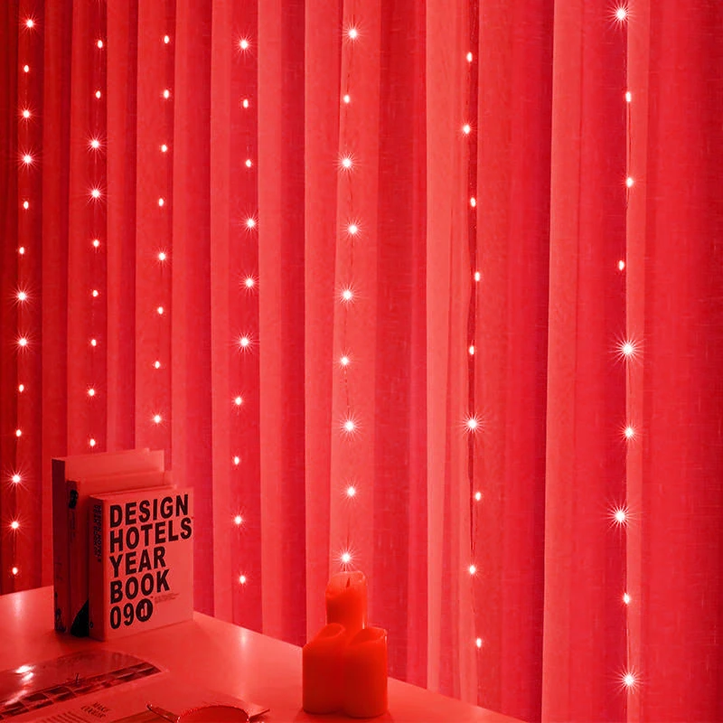 thumbnail image 1 of Adorno colgante navideño con forma de gota, 8 modos, alimentado por USB, cadena de luces LED para Navidad, boda, fiesta, árbol, decoración del hogar, 1 of 5
