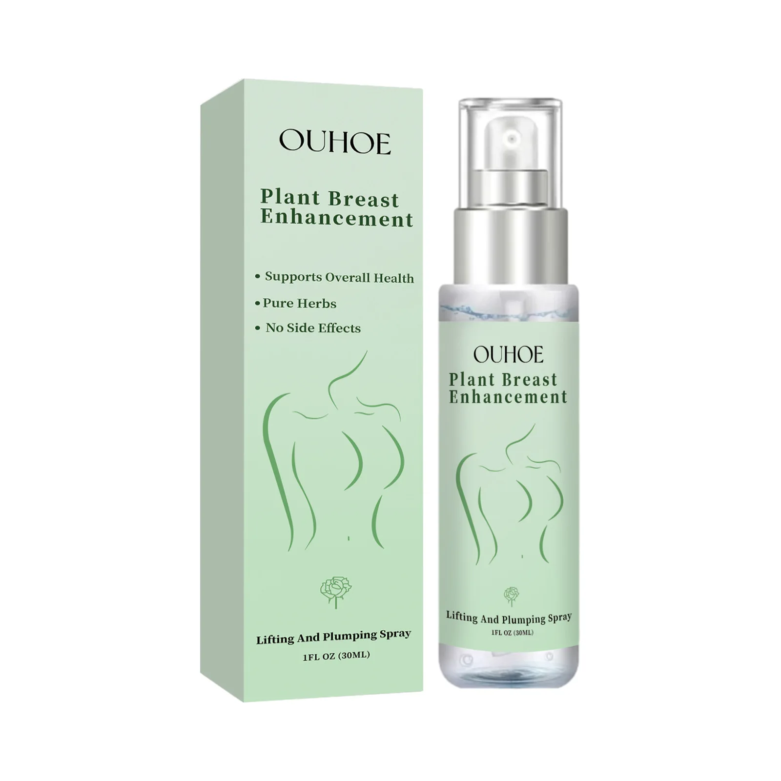 Spray para aumentar o peito, aumento do crescimento dos seios, desenvolvimento de endurecimento, prevenção de flacidez, hidratação no peito, líquido para ampliação do peito_voghion.com