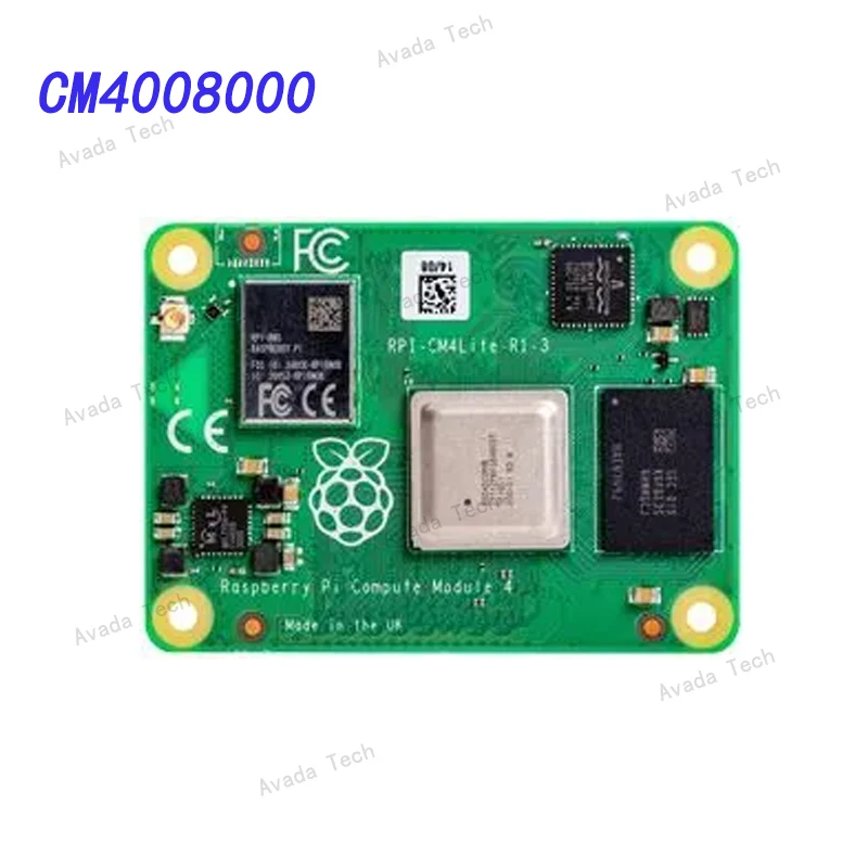 

Компьютер Avada Tech CM4008000 Raspberry Pi 4 Lite, BCM2711, ARM Cortex-A72, ОЗУ 8 Гб