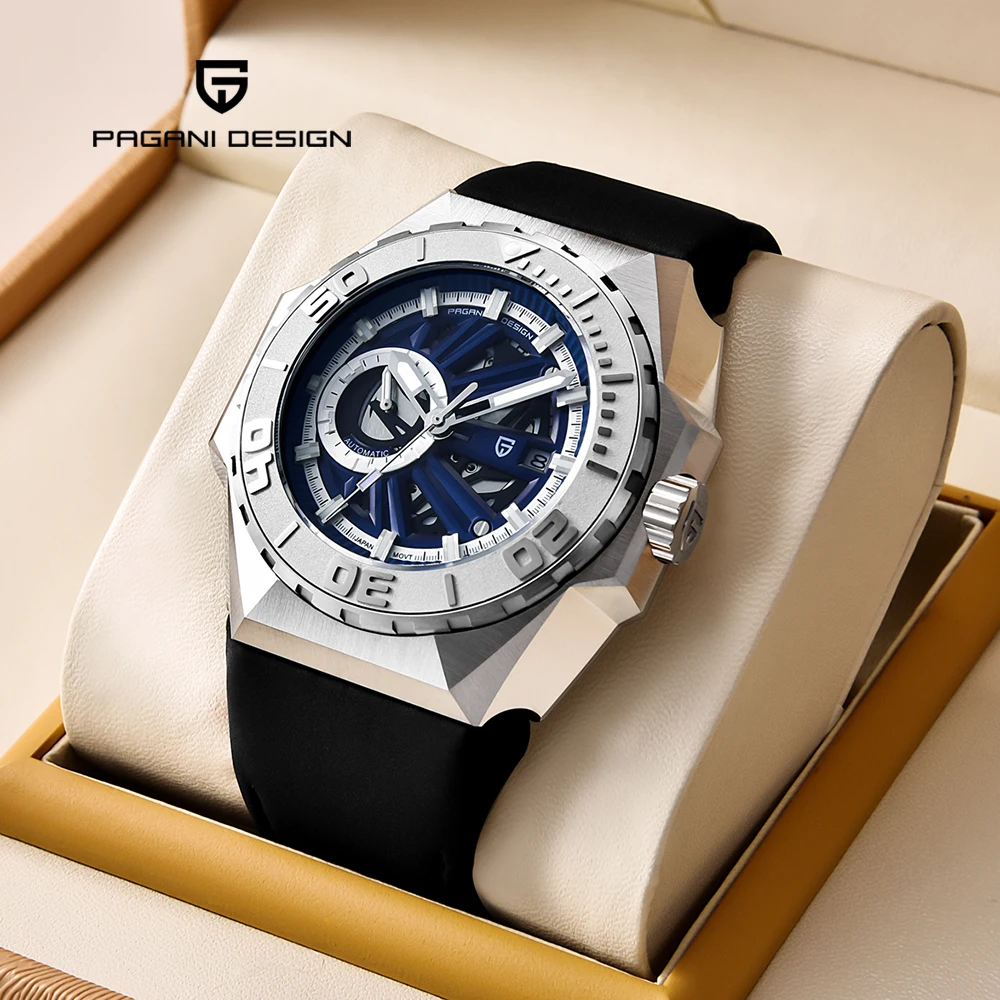 PAGANI DESIGN Watch For Men Racing Element Mechanical Automatic Watch Sapphire Stainless Steel Luxury Sports 100M Waterproof