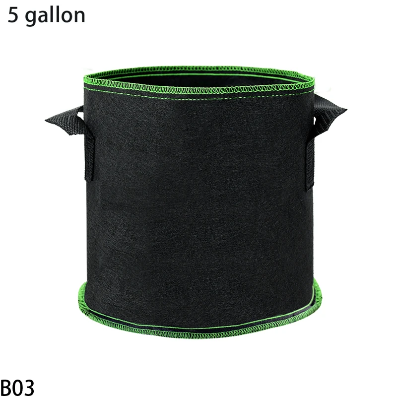 2/3/5/7/10 Gallon Breathable Plant Grow Bags Breathable Felt Fabric Pots Garden Tool Flower Planting Container Nursery Pots Bag 