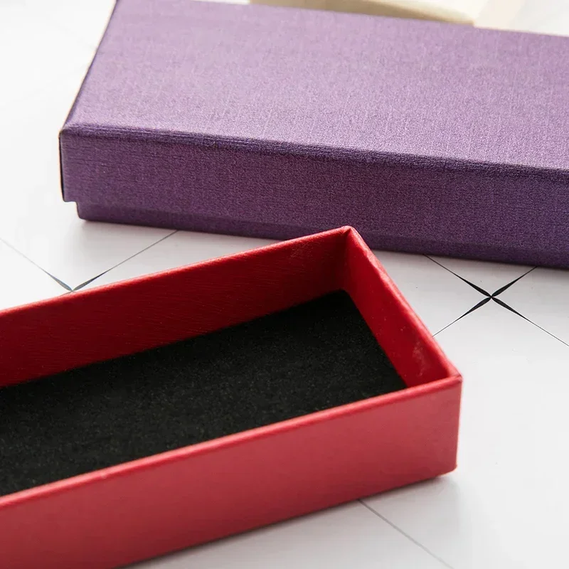 Neutral Pen Ballpoint Pen Box Rectangular Box Cover Paper Flannel Black Carton Lettering Special Gift pencil cases stationery box
