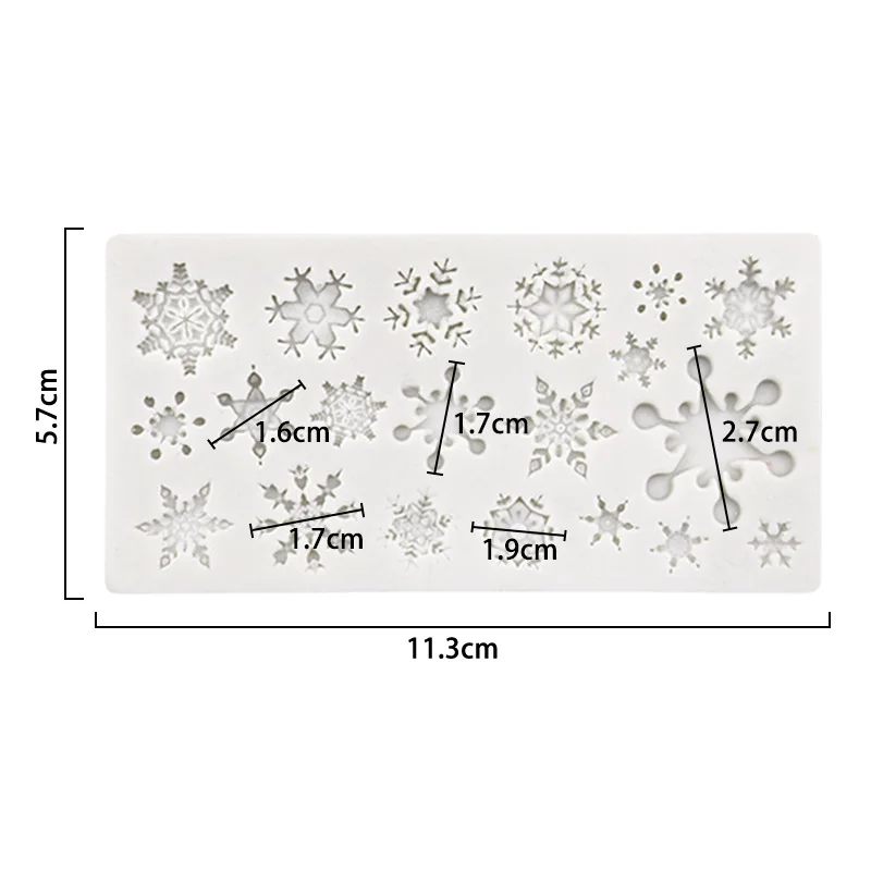 3D Christmas Snowflake Silicone DIY Candy Cookie Fondant Molds Chocolate  Mold Kitchen Baking Cake Tools Cake Decorating Tools