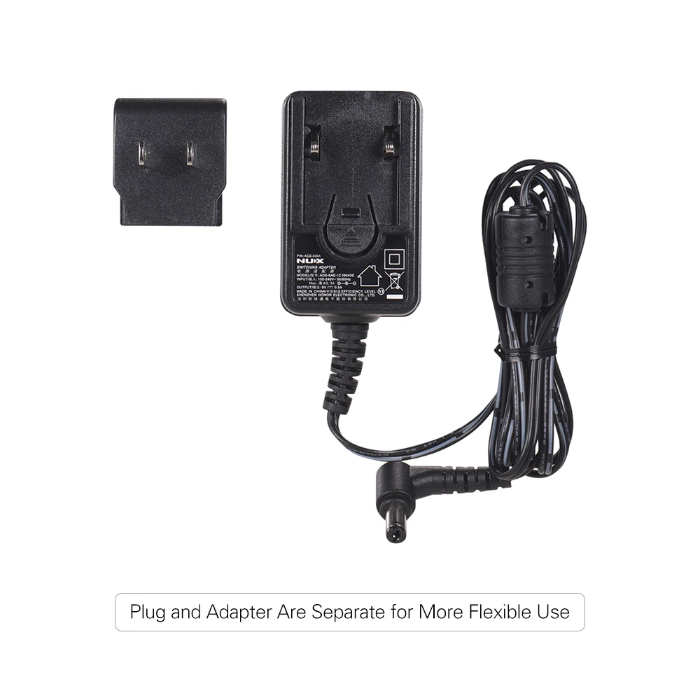 9V AC/DC Power Adapter Corded Power Supply Charger for Electric Guitar Amplifier Guitar Pedal with Noise Reducing Magnetic Ring