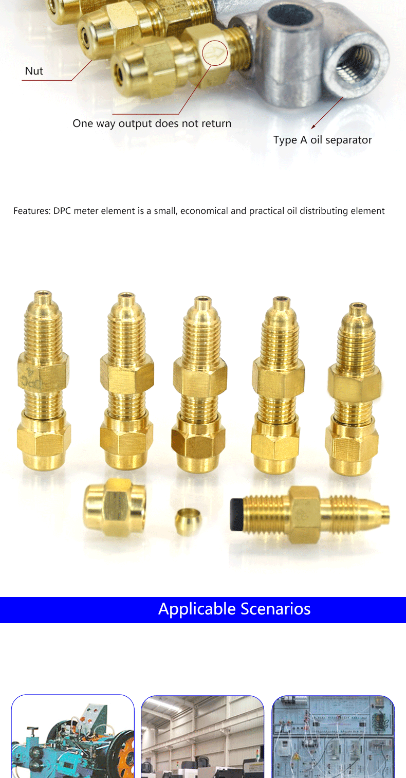 Messing-Widerstands-Öldurchflussdosierungseinheit/Ölverteiler/Trennventil/Teiler DPC für zentralisiertes Schmiersystem/CNC – Detail 3