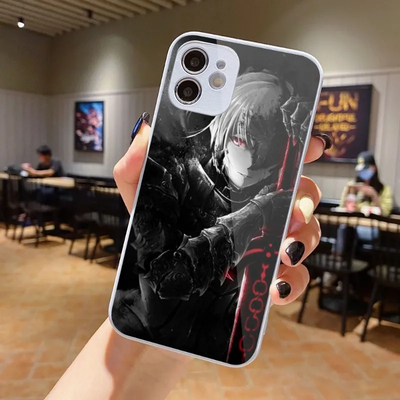 Fate Saber Alter Smart Phone Case Per Iphone 14 13 12 11 Pro Max X Xr Xs 8 7 Plus Cover Per Telefono In Vetro Liquido Funda