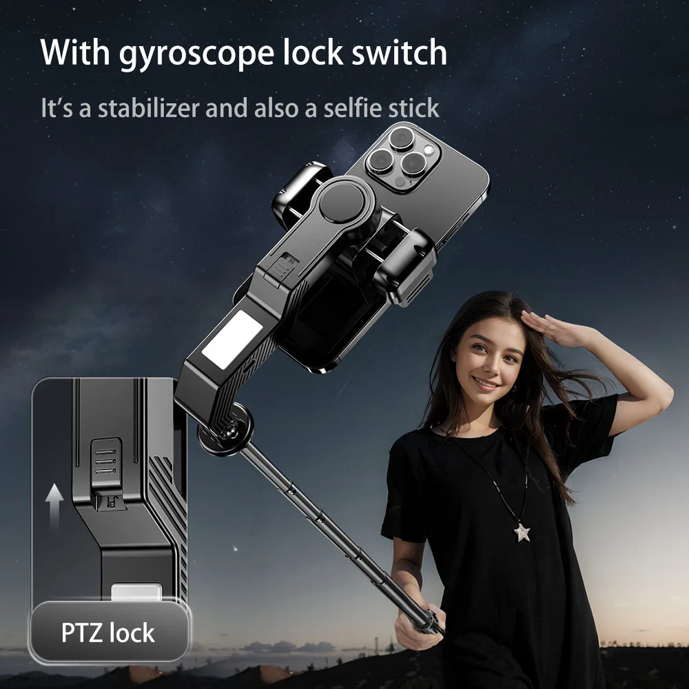Stabilisateur Cardan Smartphone 360° Trépied Rotatif pour iPhone Android