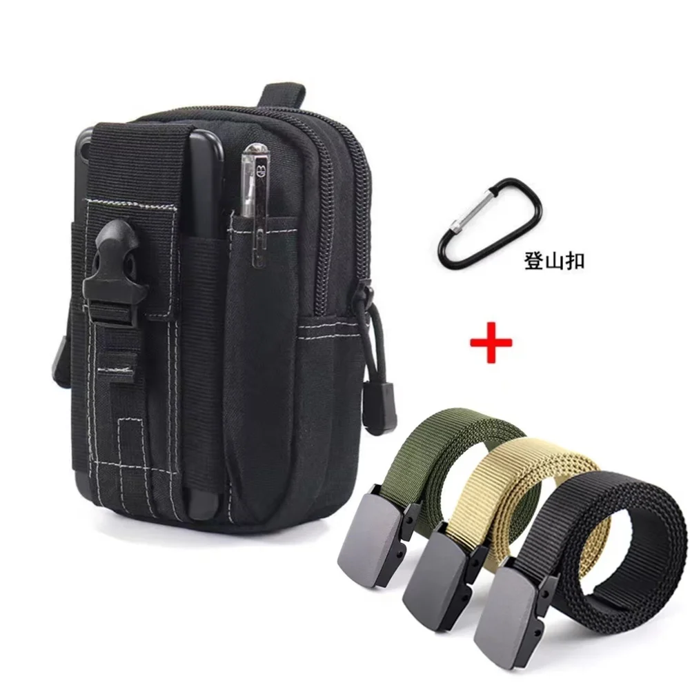 Tactical Belt With Pouches Military Multipurpose Waist Molle Bag Edc