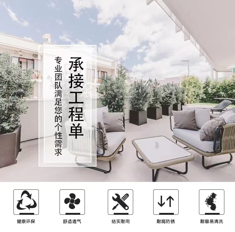 Retro Black Garden Furniture Sets Lounge Nordic Moving Patio Garden Furniture Sets Outside Metal Meble Ogrodowe Yard Decorations