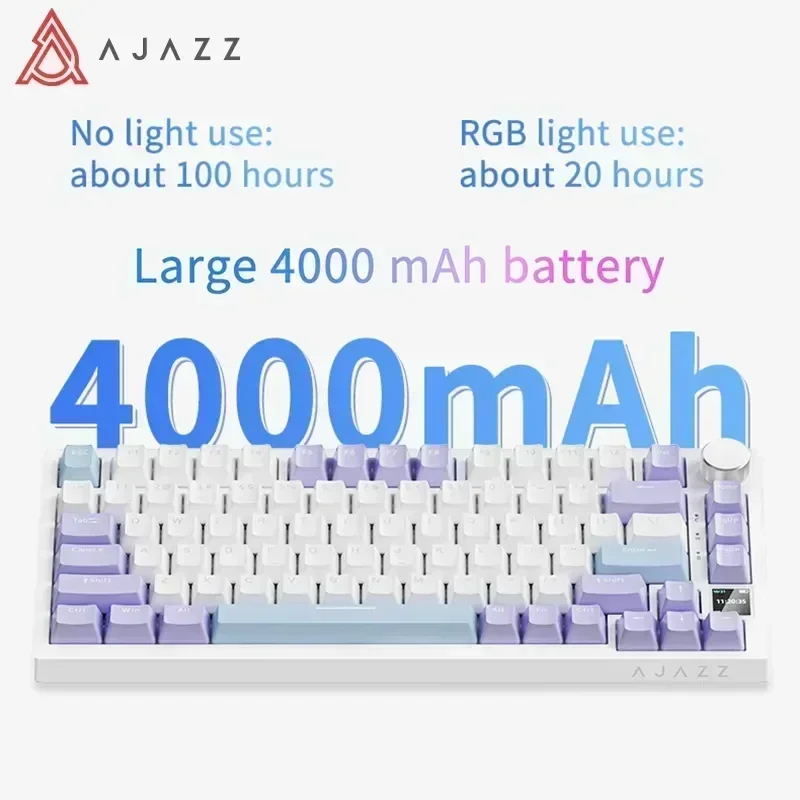 Ajazz Ak820 Pro Mechanical Keyboard Wireless Bluetooth Wired