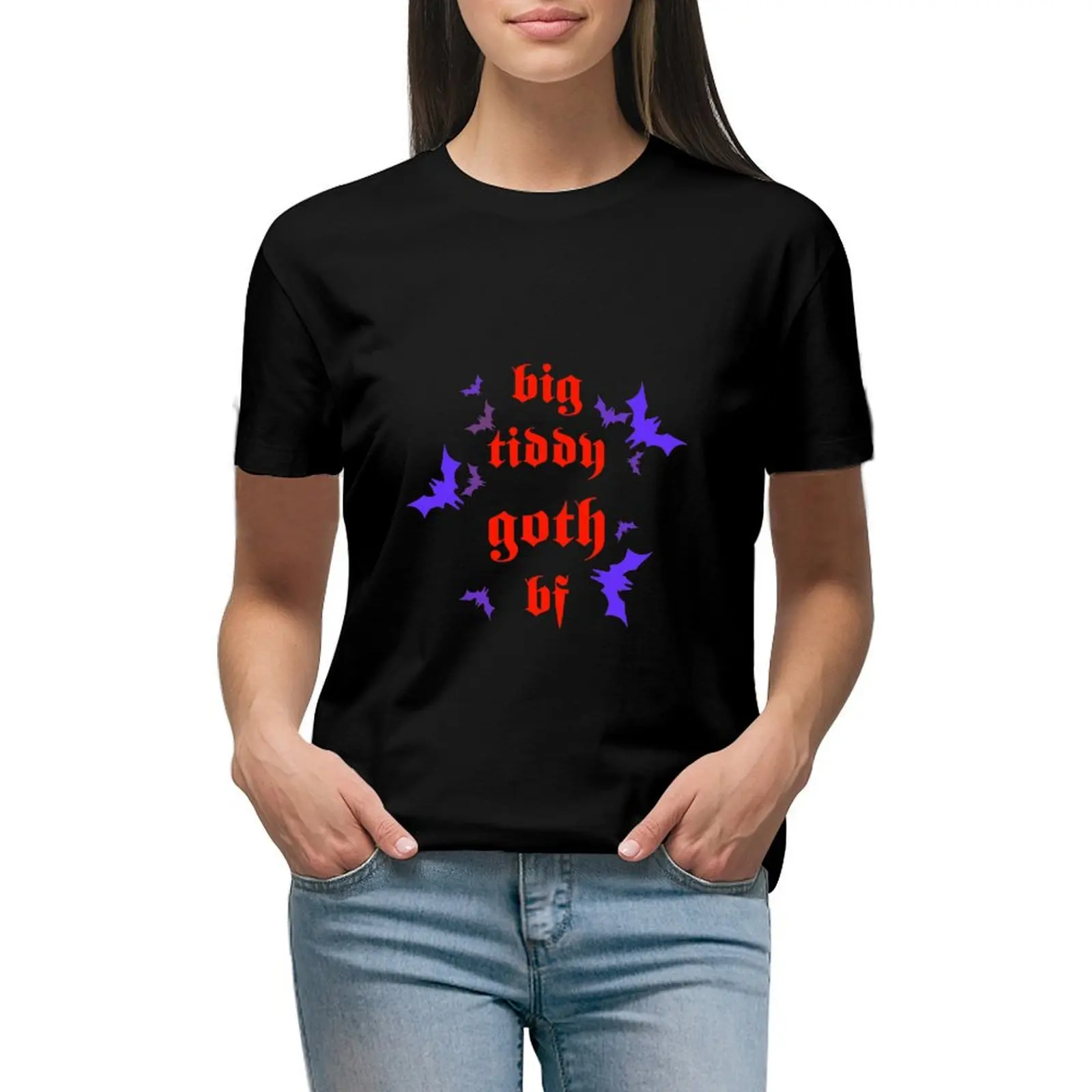 

Big Tiddy Goth BF T-shirt tees cute clothes western t-shirt dress for Women