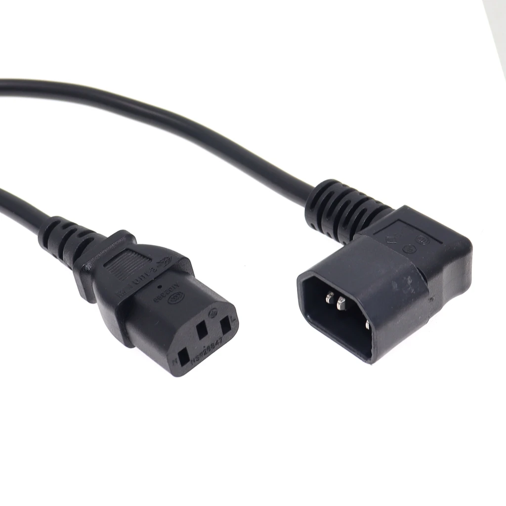 Прямоугольный удлинитель Edu для кабеля PDU UPS IEC 320 C13 до C14 90 градусов штекер-гнездо адаптер питания свинцовый шнур 2 м 10 шт./партия