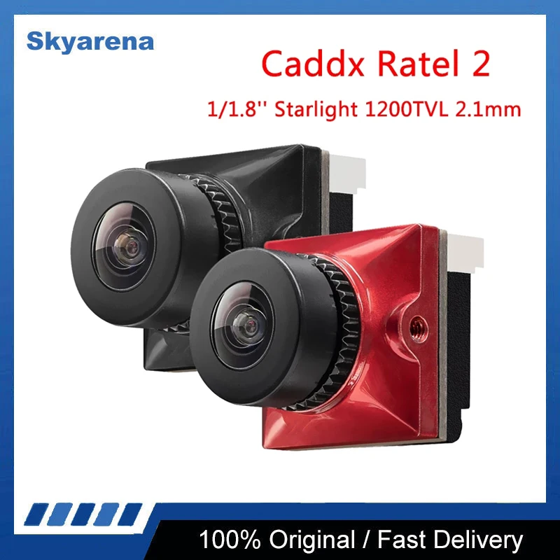 Caddx Ratel 2 Baby Ratel 2 1/1.8'' Starlight 1200TVL 2.1mm NTSC PAL 16:9 4:3 Switchable Super WDR FPV Micro Camera FPV drone