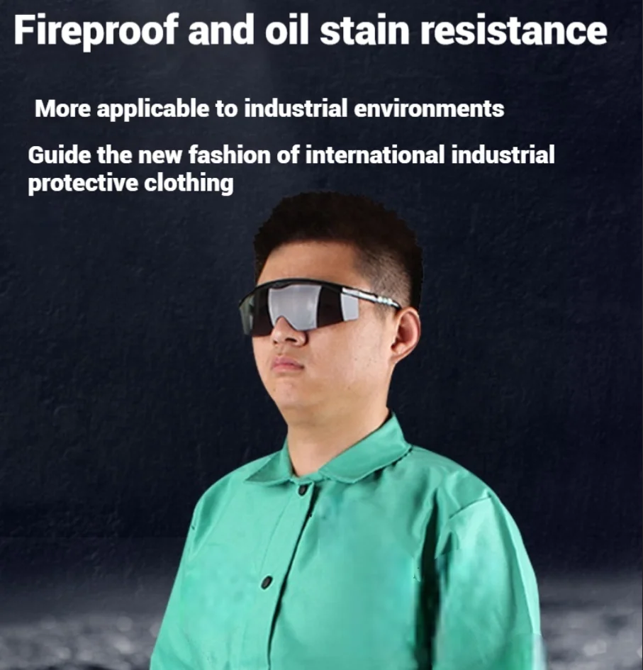 Cotton FR Flame Retardant Coverall Fireproof Workwear Jackets With Protective Welder Trousers Heat Resistance Safety Shirts