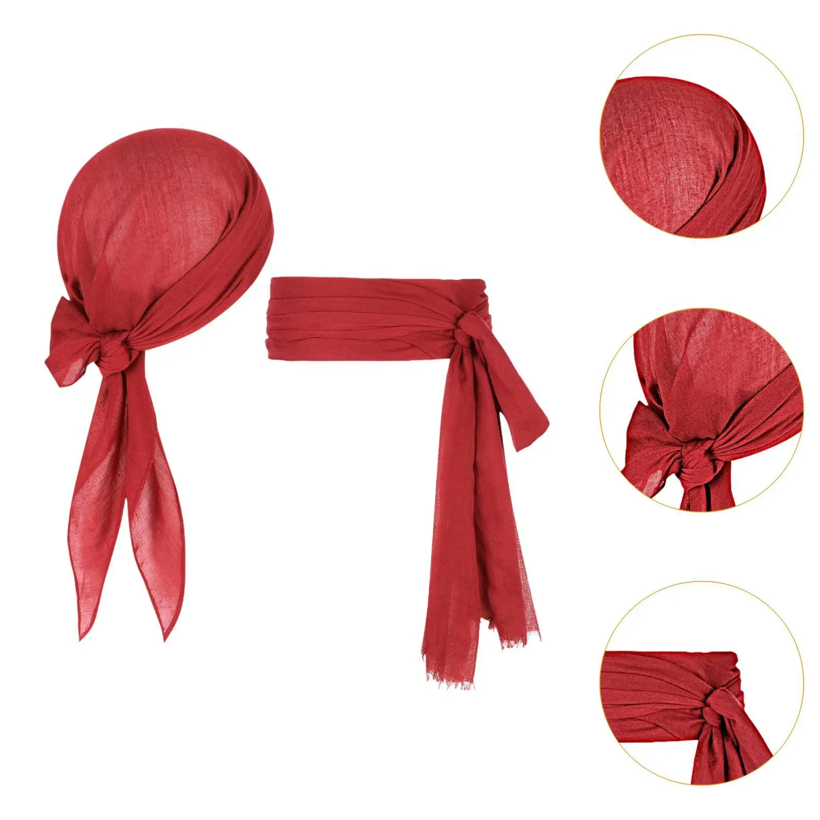 Cosplay Costume Pirate Costume Set Pirate Turban Sash Fancy Dress up Creative