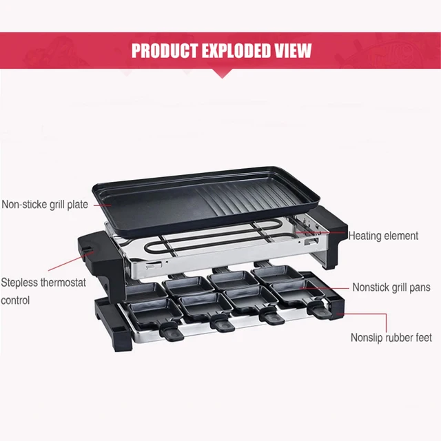 Klarstein Sirloin Raclette Grill - 2-in-1: Aluminium Brazil