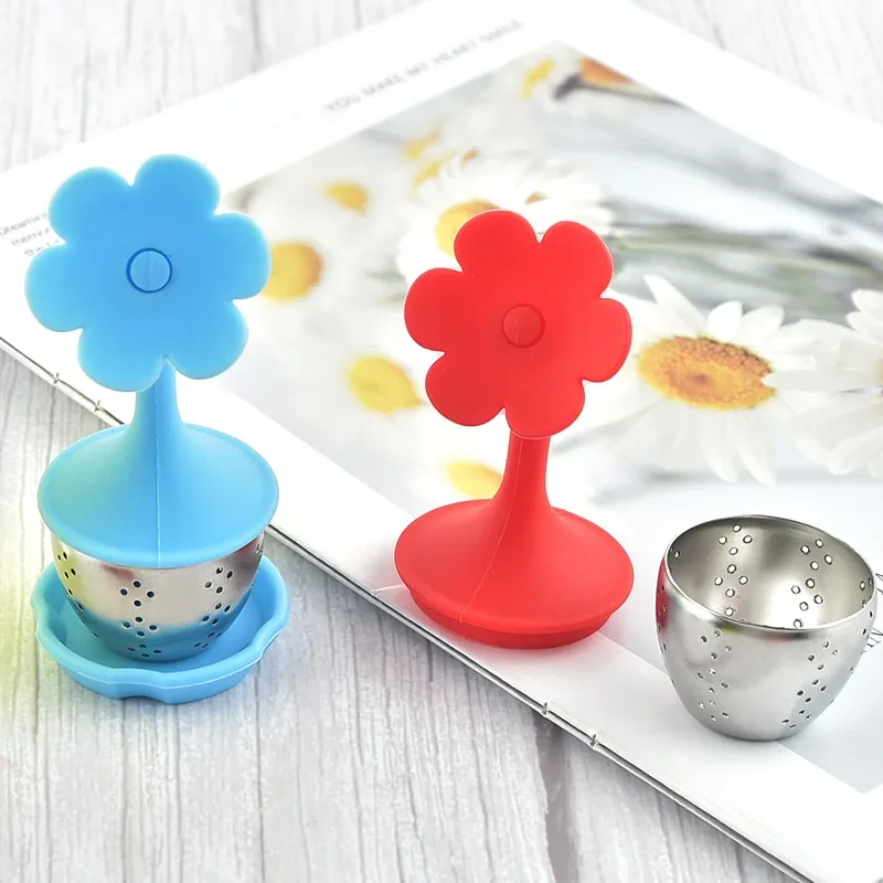 Animal Tea Infuser Cute Small Elephant Silicone Tea Strainer Coffee Loose Leaf Strainer Bag Filter Diffuser Coffee Accessori