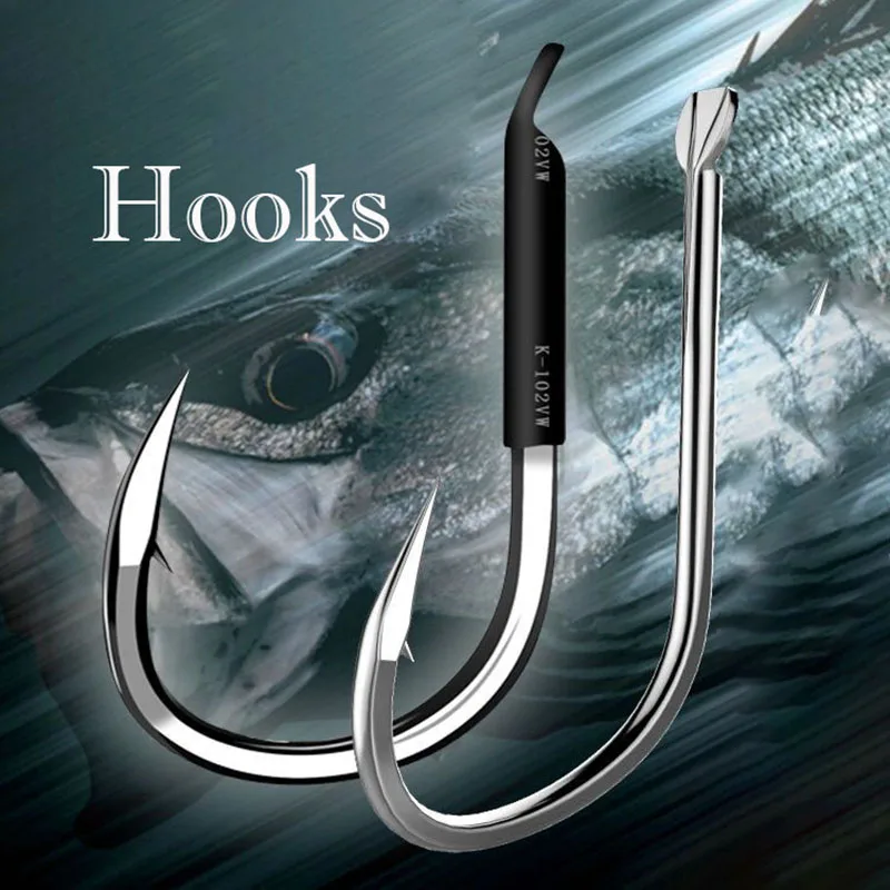 5pcs/lot Crooked Big Fishing Hooks Japan Black Carp Titanium Alloy
