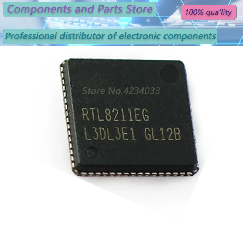 

10PCS RTL8211EG-VB-CG RTL8211EGVB TL8211EG-V QFN-64 NEW 100% RTL8211EG VB CG