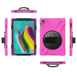 Kids Safe Shockproof Hybrid Stand Tablet Cover (Hot Pink)