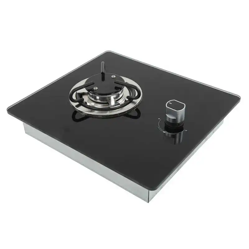 RV Gas Stove Tempered Glass Panel Kitchen Gas Hob Easy To Clean Even Heat for Yacht Caravan Boat