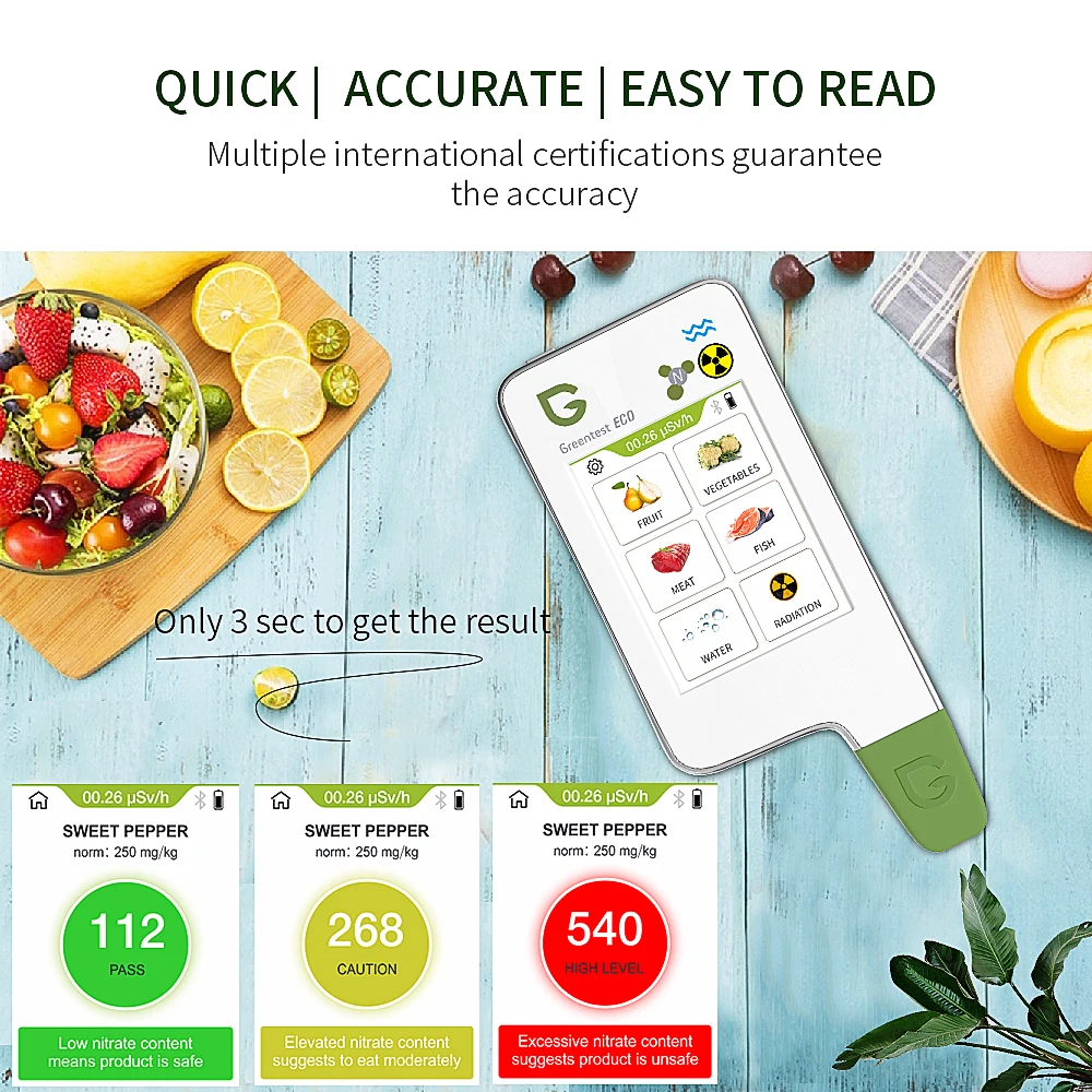 Greentest ECO 6-in-1 Food Nitrate Tester Instant Read Digital