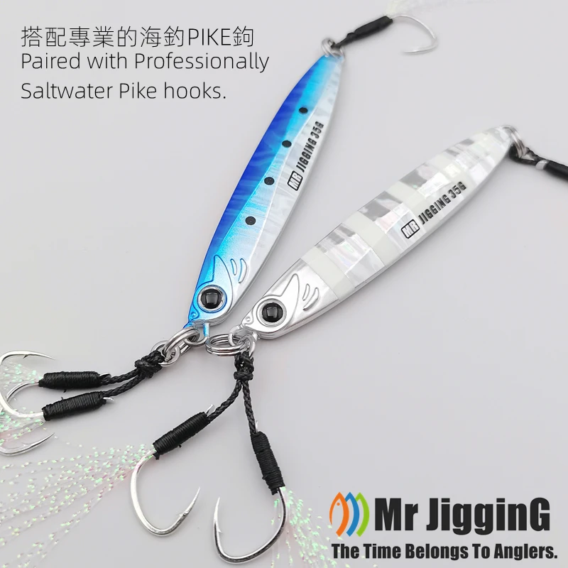 Mr JigginG Saltwater Slow Jigging Lures Metal Jigs 35g 45g 60g 80g
