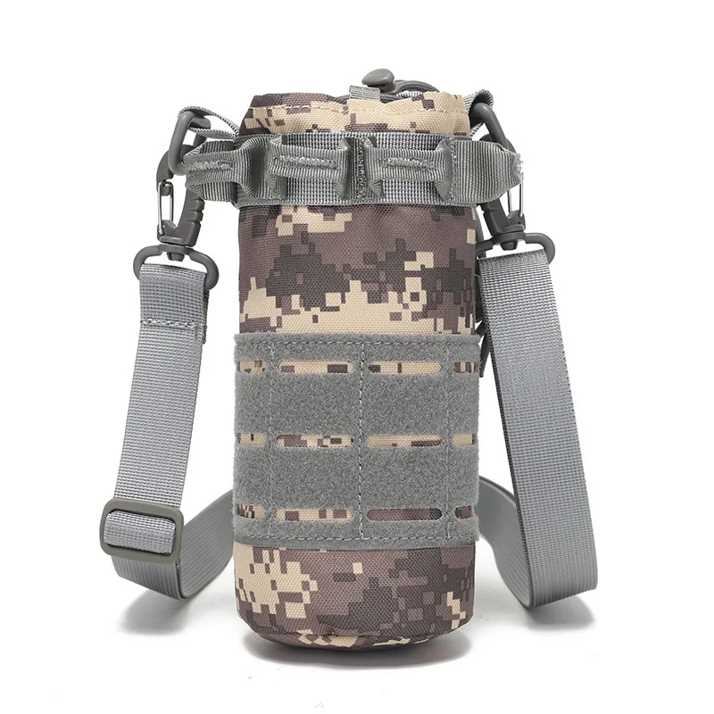 Tactical Molle Water Bottle Pouch Outdoor Sport Hydration Carrier Bag Nylon Travel Kettle Pack with Shoulder Strap 2