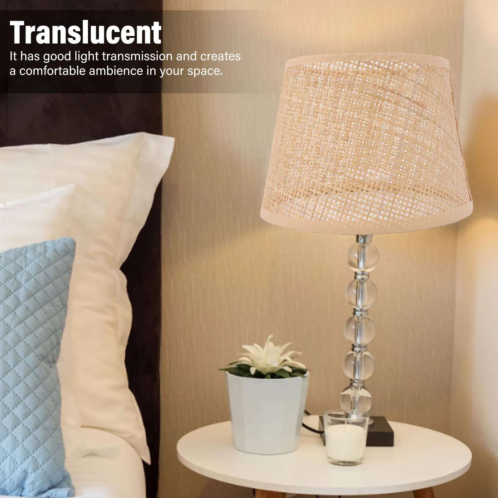 Lamp Shade Lamp Shade Retro Hand Crafted Rattan Woven Lampshade Compatible with E27 E14 Table Lamp Ceiling Lamp Pendant Lamp