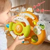 Baby Toy Electric Simulate Driving Car Steering Wheel Stroller Driving Cartoon Bunny Early Educational Toys for 0-36M Toddler 1