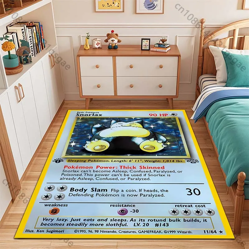 Janpan Pok&eacute;mon Cards Charizard Squirtle Bulbasaur Pirnt Carpet Room Decor Children Crawling Mat Living Room Area Rug Floor Mat