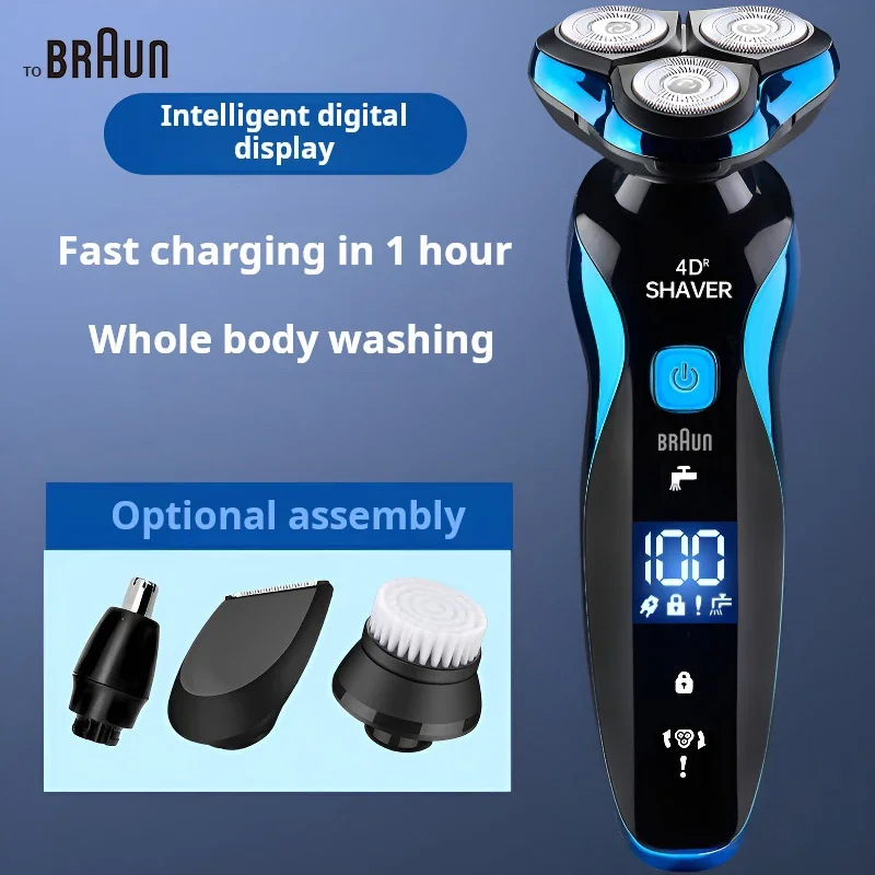 

Оригинальный BRAUN 5320s электробритва 4D для мужчин, электрическая машинка для стрижки волос, USB Аккумуляторный профессиональный триммер для волос, машинка для стрижки волос