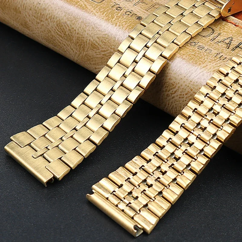 Elegant Gold 18mm Metal Watch Band Bracelet