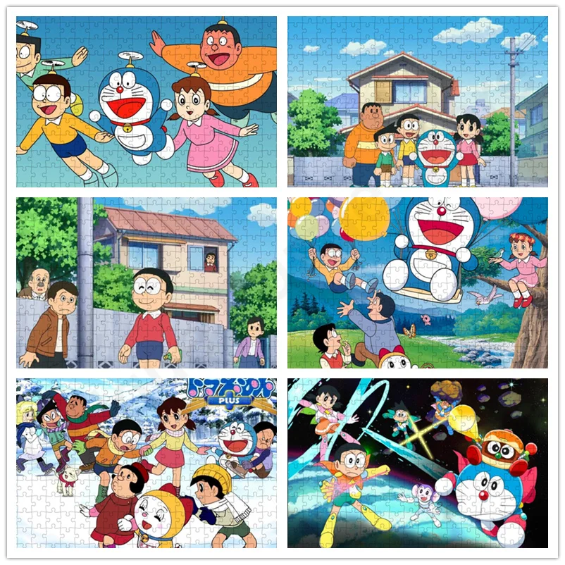 

Bandai Anime Doraemon Puzzle Jigsaw 300/500/1000 Pcs Decompression Puzzles Toy for Adult Children Kid Educational Gifts