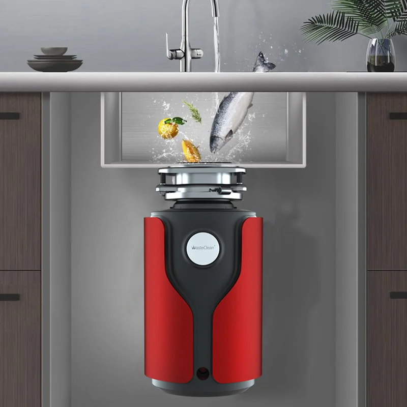 560W Sink Food Waste Disposers 7Layer Grinding Motor Replaceable Sink Outer 114mm 140mm 160mm 180mm Stainless Steel Food Grinder 4