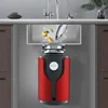 560W Sink Food Waste Disposers 7Layer Grinding Motor Replaceable Sink Outer 114mm 140mm 160mm 180mm Stainless Steel Food Grinder 4