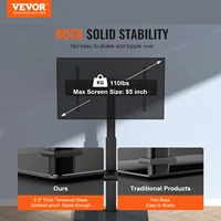 SucceBuy TV Stand Mount Swivel Tall TV Stand for 32 to 85 inch TV Height Adjustable Portable Floor TV Stand Max VESA 600 x 800mm - Image 2