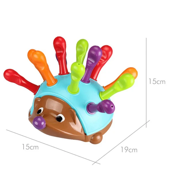 Training Focused on Children's Fine Motor Hand-Eye Coordination Fight Inserted Hedgehog Baby Educational Toy Montessori Toys 5