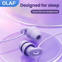 Soft Silicone Headphones Wired Handsfree Type C 3.5mm Jack Earphones In-Ear Sleep Wired Headset With Mic In-line Control Earbuds 1