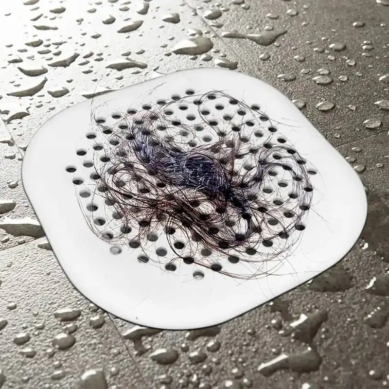 Silicone Square Shower Drain Cover Prevents Sink Clogging Shower Drain Strainer Adsorption Sink Strainer Convenient shower drain cover sink strainer sink filter shower drain filter kitchen sink strainer hair drain catcher