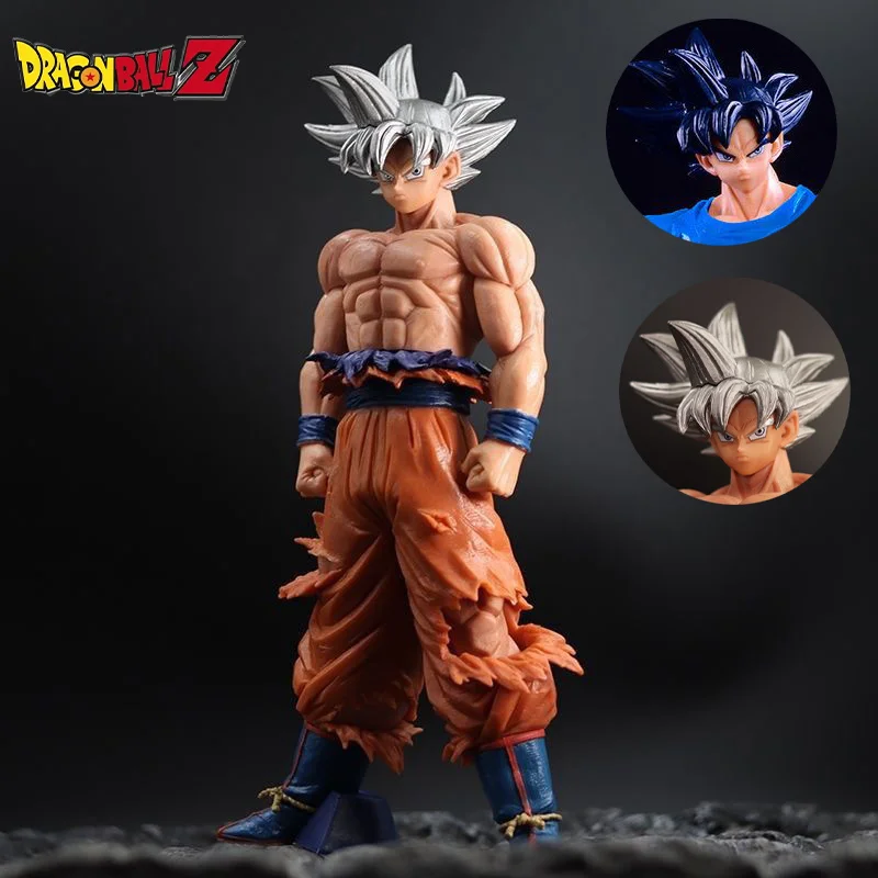 Dragon ball super prata cabelo ultra instinto son goku figura kakarotto  figuras pvc 31cm anime figuras estátua collectible brinquedo do miúdo