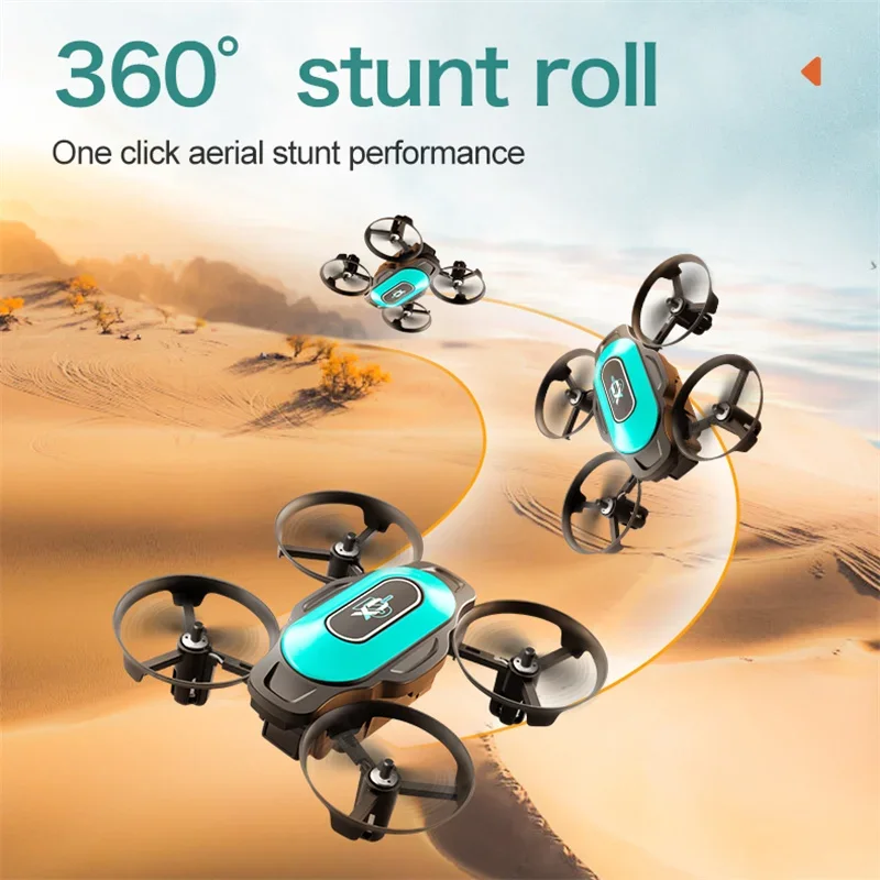 Hélice moteur drone 3 pales bleue inclinée, montrant le pas et la fixation