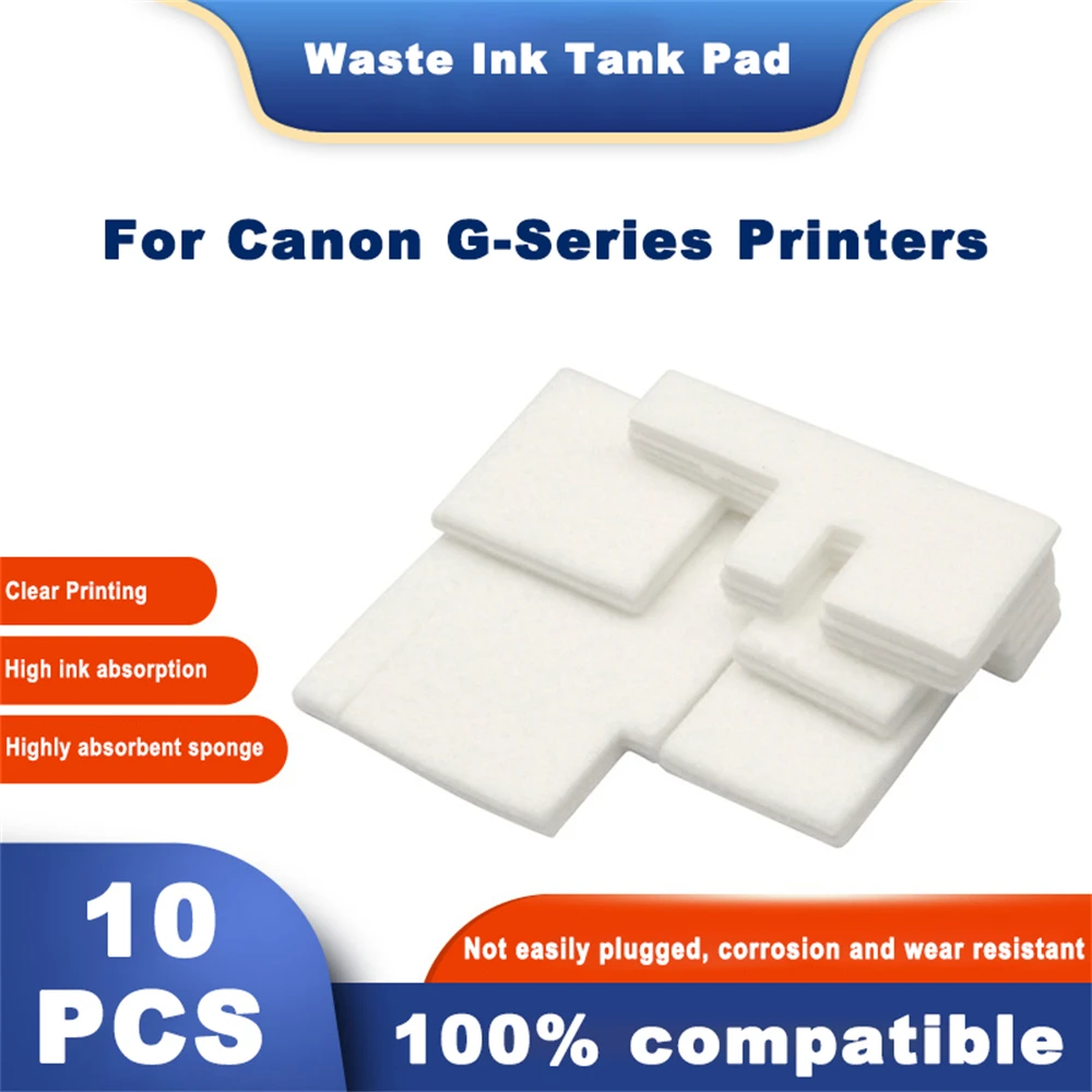 Absorvente Residual da Esponja da Almofada do Tanque de Tinta para Canon Pixma G3000 G1100 G2100 G3100 G4100 G1110 G1111 G2110 G2111 G3110 G3111 G4110 10 Peças