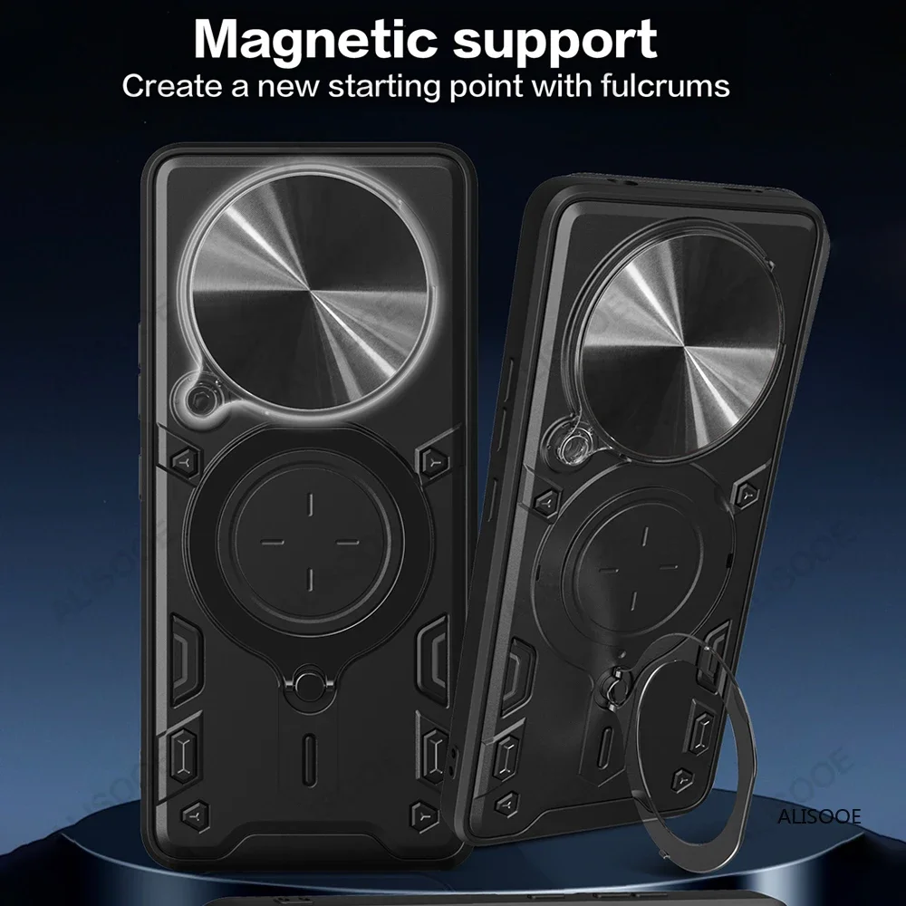 Slide Camera Protection Case with Ring Stand and Back Cover