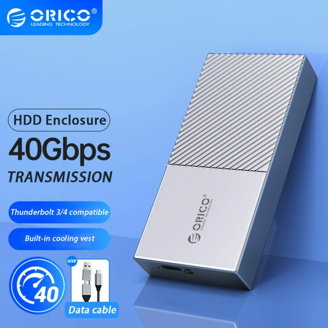 ORICO USB4 NVMe SSD Enclosure 40Gbps PCIe3.0x4 Aluminum M.2 SSD Case  Compatible with Thunderbolt