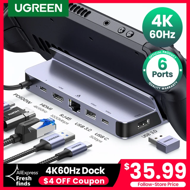 UGREEN USB C 도킹 스테이션: 몰입적 게임과 원활한 연결을 위한 6-in-1 솔루션