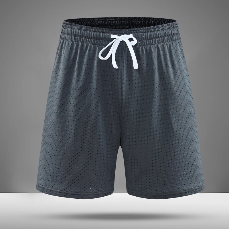 American Style Loose Sports Shorts Men Mesh Breathable Quick