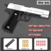 Black Automatic Colt 1911 Automatic Shell Soft Bullet Toy Gun Air Gun CS Shooting Weapon Boy Toy (continuous Firing)  gift 5